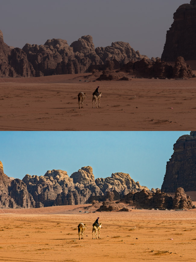 Фото в пустыне, обработка в Photoshop